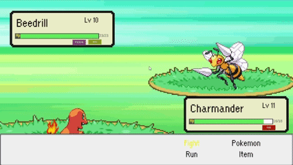 Trận chiến theo lượt giữa Charmander và Beedrill